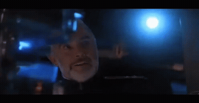 Bearded Man In Dark Room With Blue Lights GIF