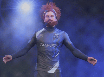 Bearded Man In Easports Jersey GIF