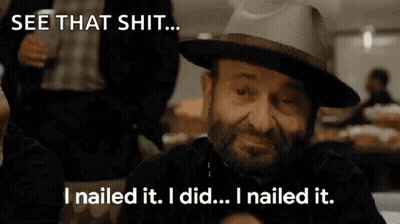 Bearded Man In Fedora Saying I Nailed It GIF