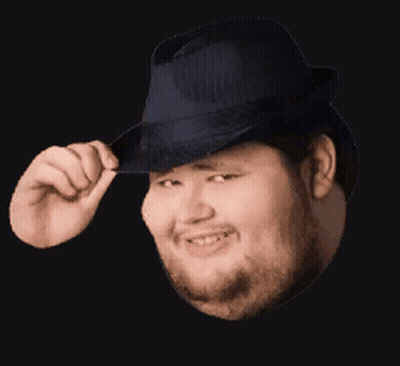 Bearded Man In Fedora Smiling GIF