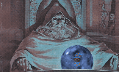 Bearded Man In Front Of Crystal Ball GIF