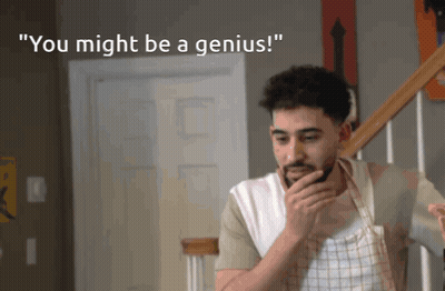Bearded Man In Front Of Door You Might Be A Genius GIF
