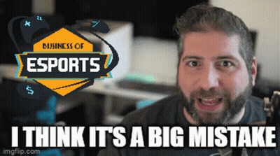 Bearded Man In Front Of Esports Logo GIF