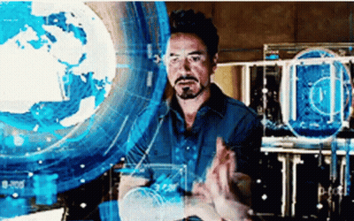 Bearded Man In Front Of Screen GIF