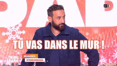Bearded Man In Front Of Tu Vas Dans Le Mur GIF