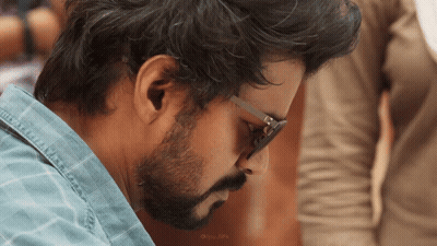 Bearded Man In Glasses And Blue Plaid Shirt GIF