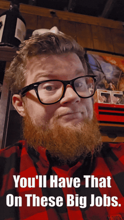 Bearded Man In Glasses And Plaid Shirt Saying You'll Have That On These Big Jobs GIF