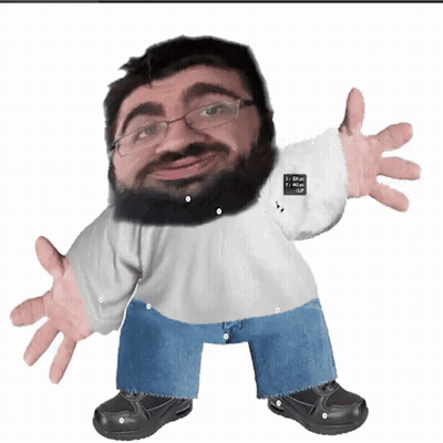 Bearded Man In Glasses And White Shirt Saying T-Shirt GIF