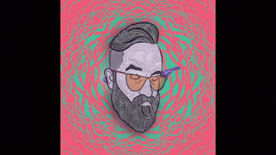 Bearded Man In Glasses Sticking Out Purple Tongue GIF