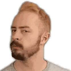 Bearded Man In Gray Shirt Sticker