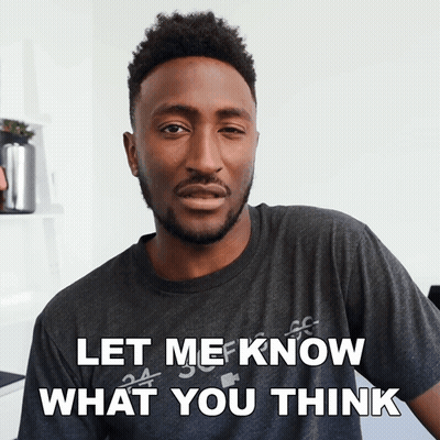 Bearded Man In Gray Shirt Saying Let Me Know What You Think GIF