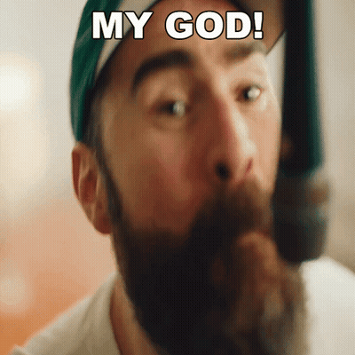 Bearded Man In Green Hat Saying My God GIF