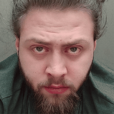Bearded Man In Green Shirt GIF