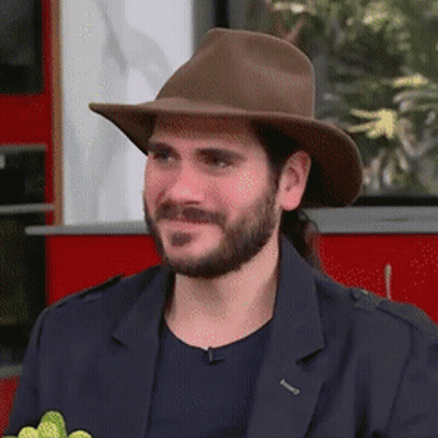 Bearded Man In Hat And Black Jacket GIF