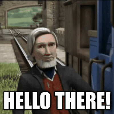 Bearded Man In Hat And Black Shirt Says Hello GIF