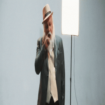 Bearded Man In Hat And Suit GIF