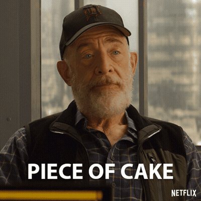 Bearded Man In Hat And Vest Says Piece Of Cake Netflix GIF