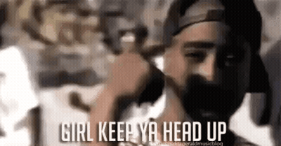 Bearded Man In Hat Holding Gun Says Girl Keep Ya Head Up GIF