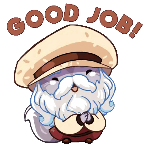 Bearded Man In Hat Saying Good Job Sticker
