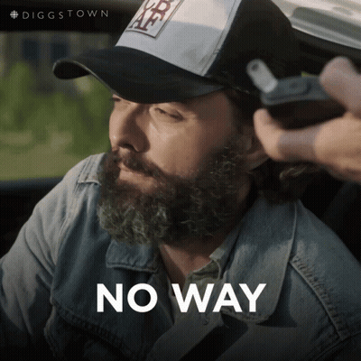 Bearded Man In Hat Saying No Way GIF