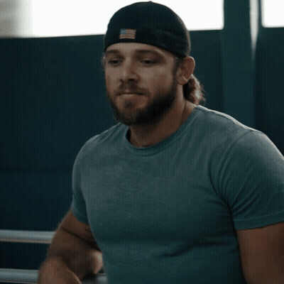 Bearded Man In Hat With Yes Sir Shirt GIF