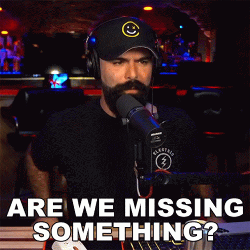Bearded Man In Headphones And Hat Says Are We Missing Something GIF