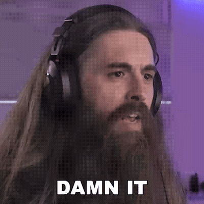 Bearded Man In Headphones Making Funny Face GIF