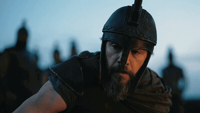 Bearded Man In Helmet And Armor GIF
