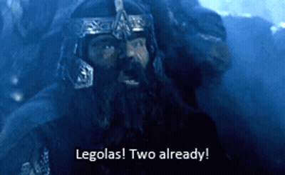 Bearded Man In Helmet Says Legolas Two Already GIF