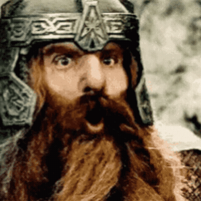 Bearded Man In Helmet Surprised GIF