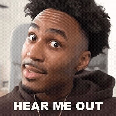 Bearded Man In Hoodie Saying Hear Me Out GIF