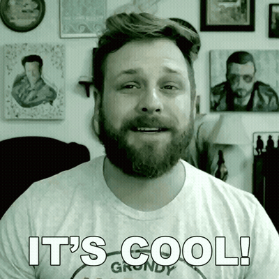 Bearded Man In It's Cool T-Shirt GIF