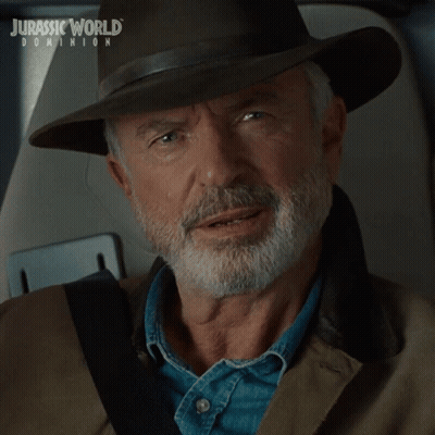 Bearded Man In Jurassic World Dominion Hat GIF