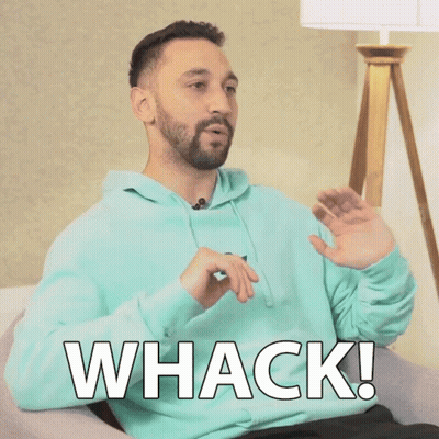 Bearded Man In Light Blue Hoodie Saying Whack GIF