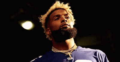 Bearded Man In New York Giants Shirt GIF