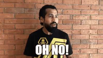 Bearded Man In Oh No T-Shirt GIF