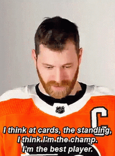 Bearded Man In Orange Jersey With R GIF