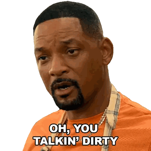 Bearded Man In Orange Shirt Oh You Talkin Dirty Sticker