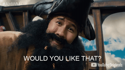 Bearded Man In Pirate Hat Asking Would You Like That GIF