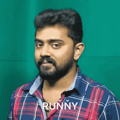 Bearded Man In Plaid Shirt Saying Runny GIF