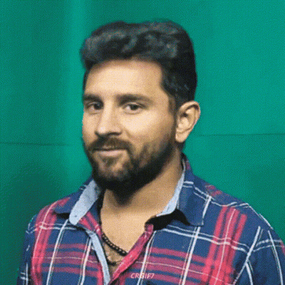 Bearded Man In Plaid Shirt With Creif7 GIF