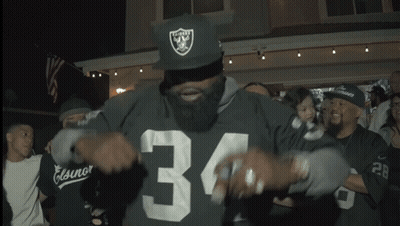 Bearded Man In Raiders Hat And Jersey 34 GIF