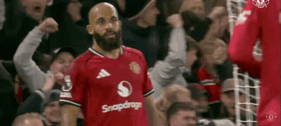 Bearded Man In Red Adidas Shirt Before Crowd GIF