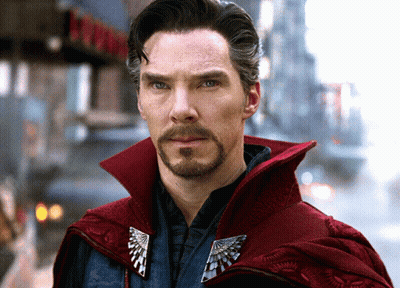 Bearded Man In Red Cape And Silver Brooch GIF