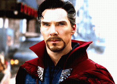 Bearded Man In Red Cape With Silver Brooch GIF