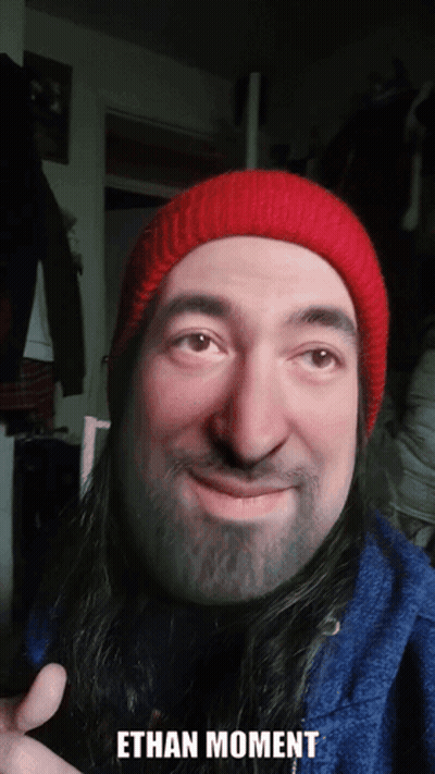 Bearded Man In Red Hat Saying Ethan Moment GIF