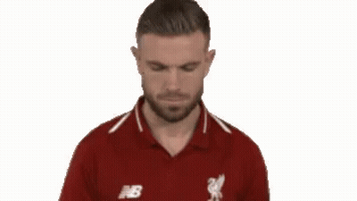 Bearded Man In Red Polo Looking Down GIF