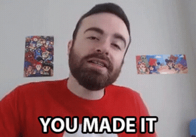Bearded Man In Red Shirt Saying You Made It GIF