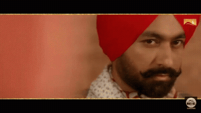 Bearded Man In Red Turban And White Shirt GIF
