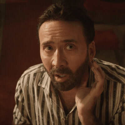 Bearded Man In Striped Shirt Surprised GIF